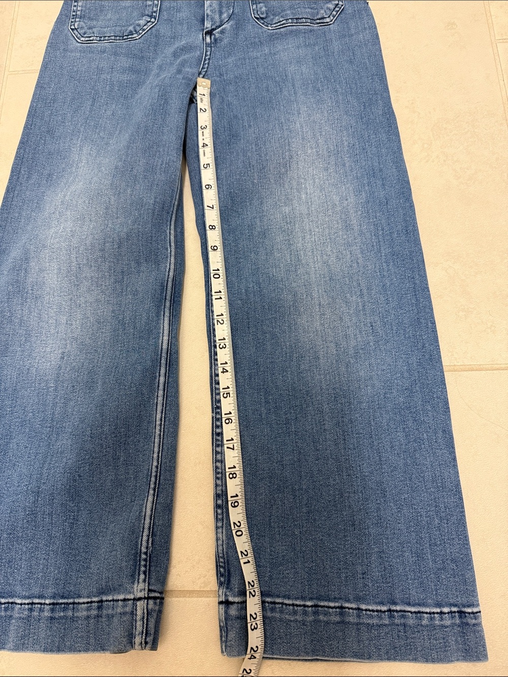 Maeve by Anthropologie Colette High-Rise Wide-Leg Jeans in Light Blue Denim - Picture 7 of 8